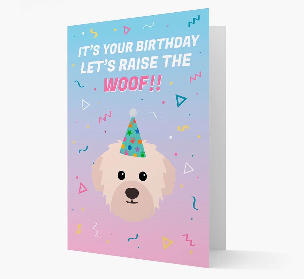 Raise The Woof: Personalized Card with {breedFullName} Icon
