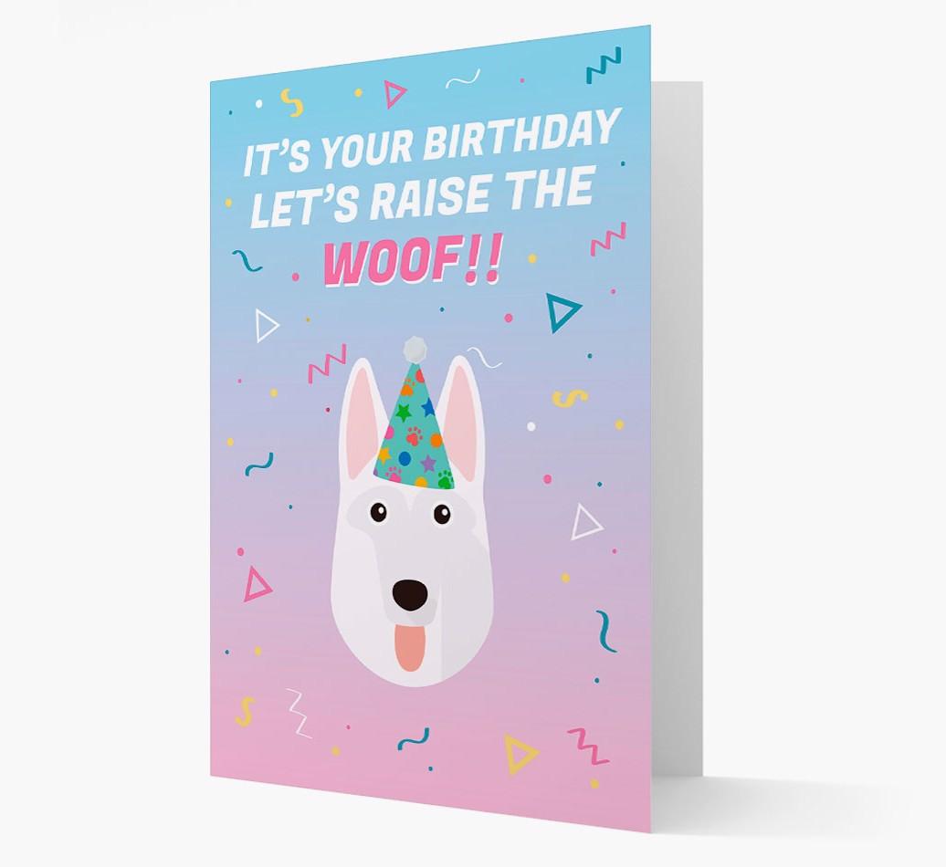 Raise The Woof: Personalized Card with {breedFullName} Icon