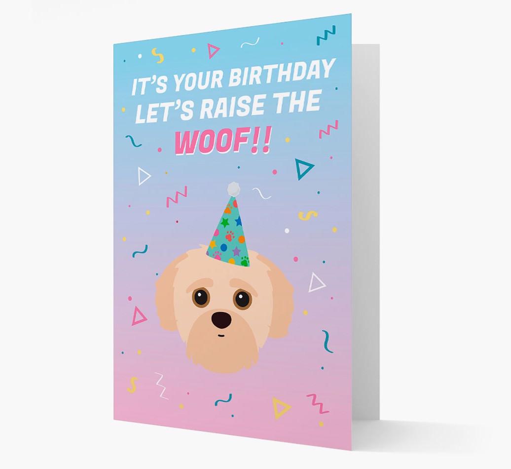 Raise The Woof: Personalized Card with {breedFullName} Icon
