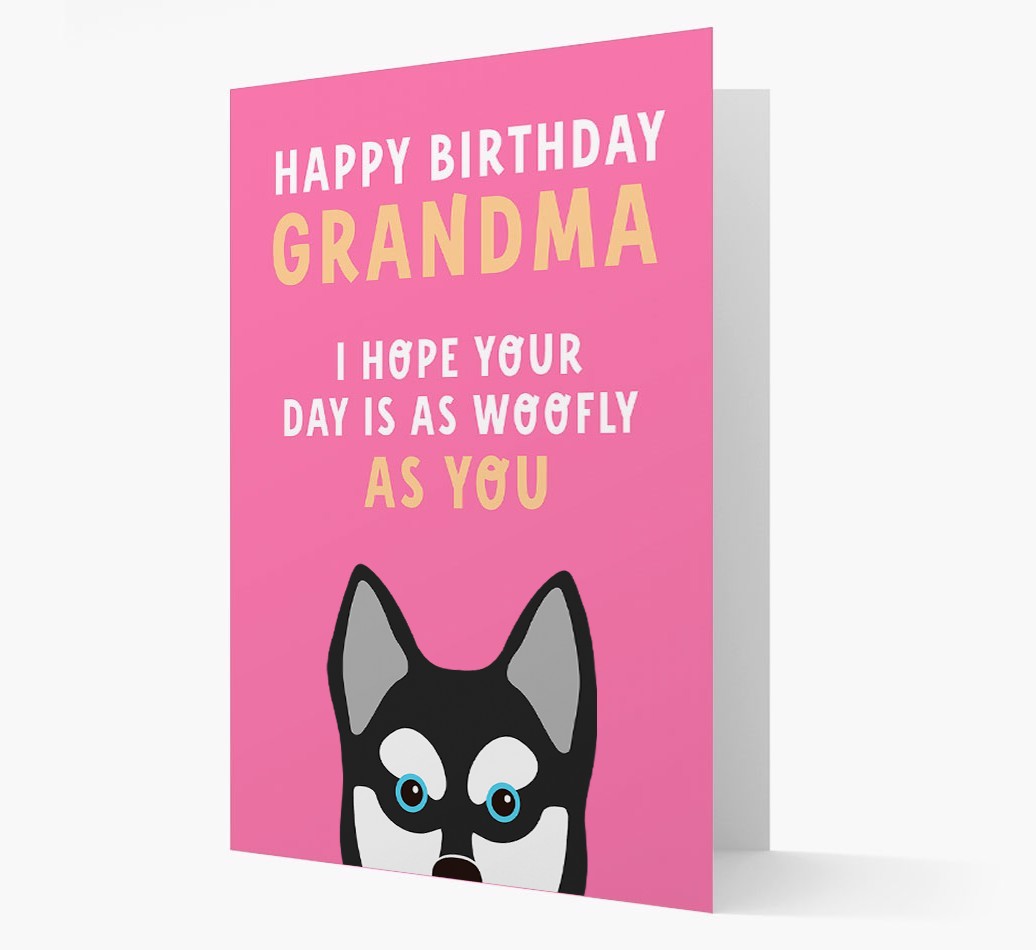 Woofly Grandma: Personalized Card with {breedFullName} Icon