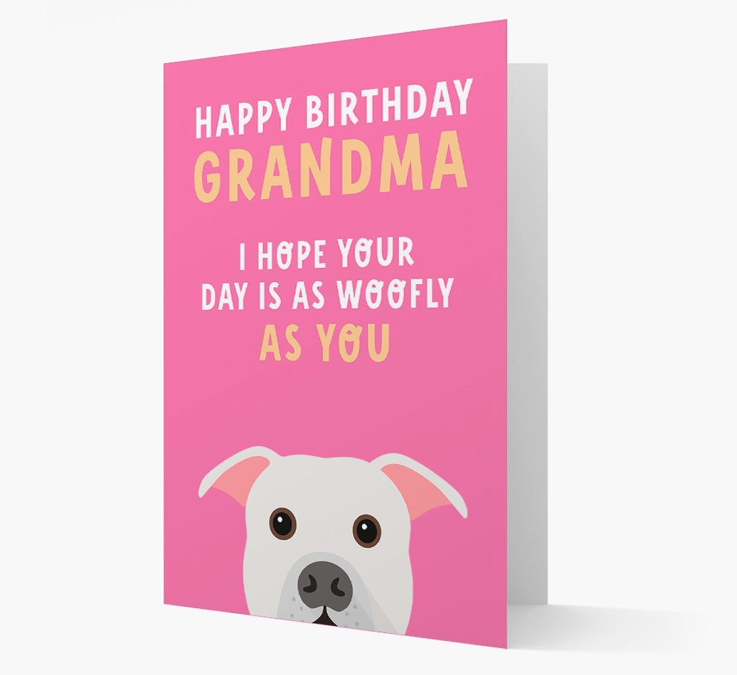 Woofly Grandma: Personalized Card with {breedFullName} Icon