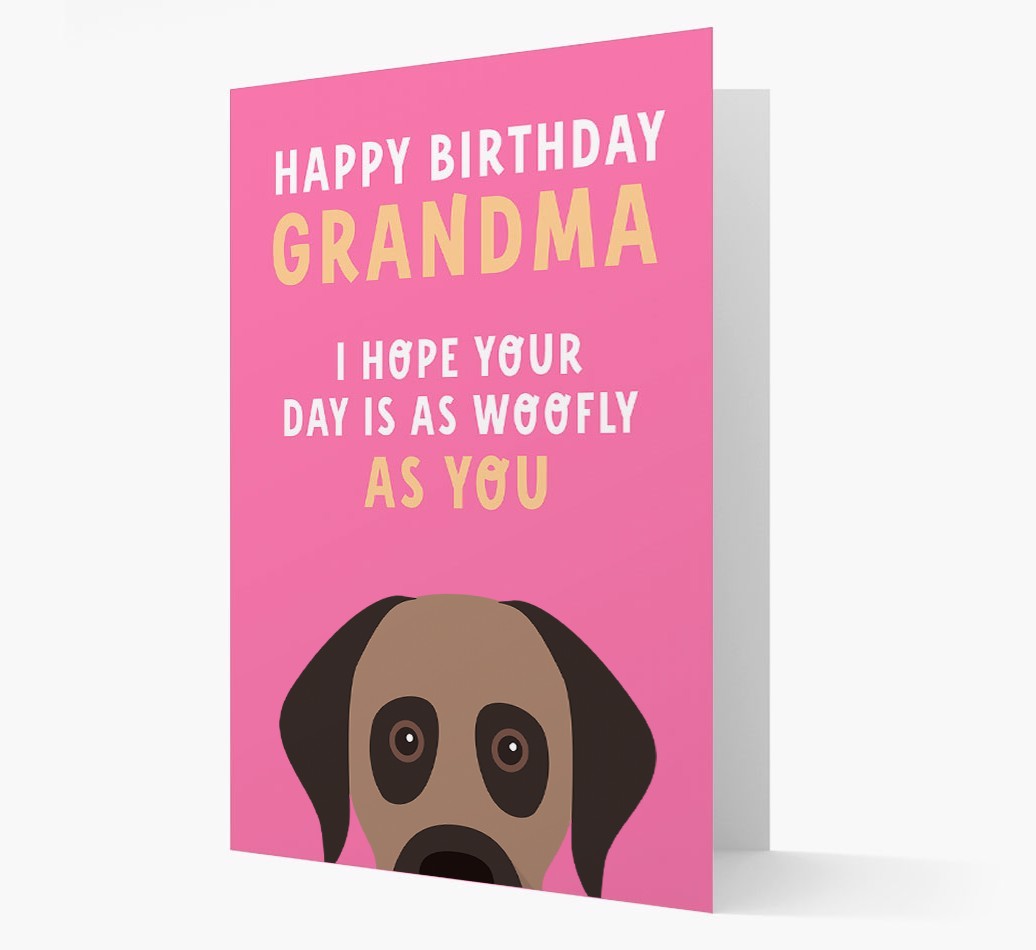 Woofly Grandma: Personalized Card with {breedFullName} Icon