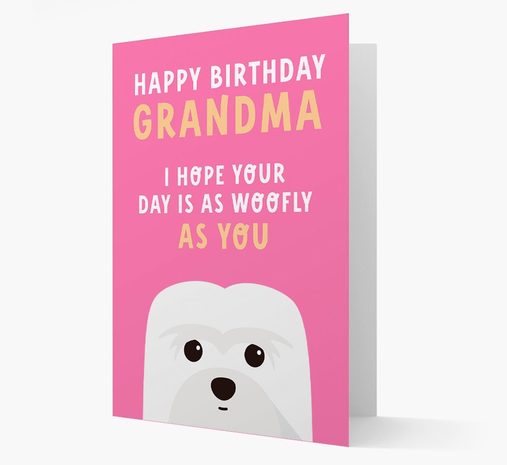 Woofly Grandma: Personalised Card with {breedFullName} Icon