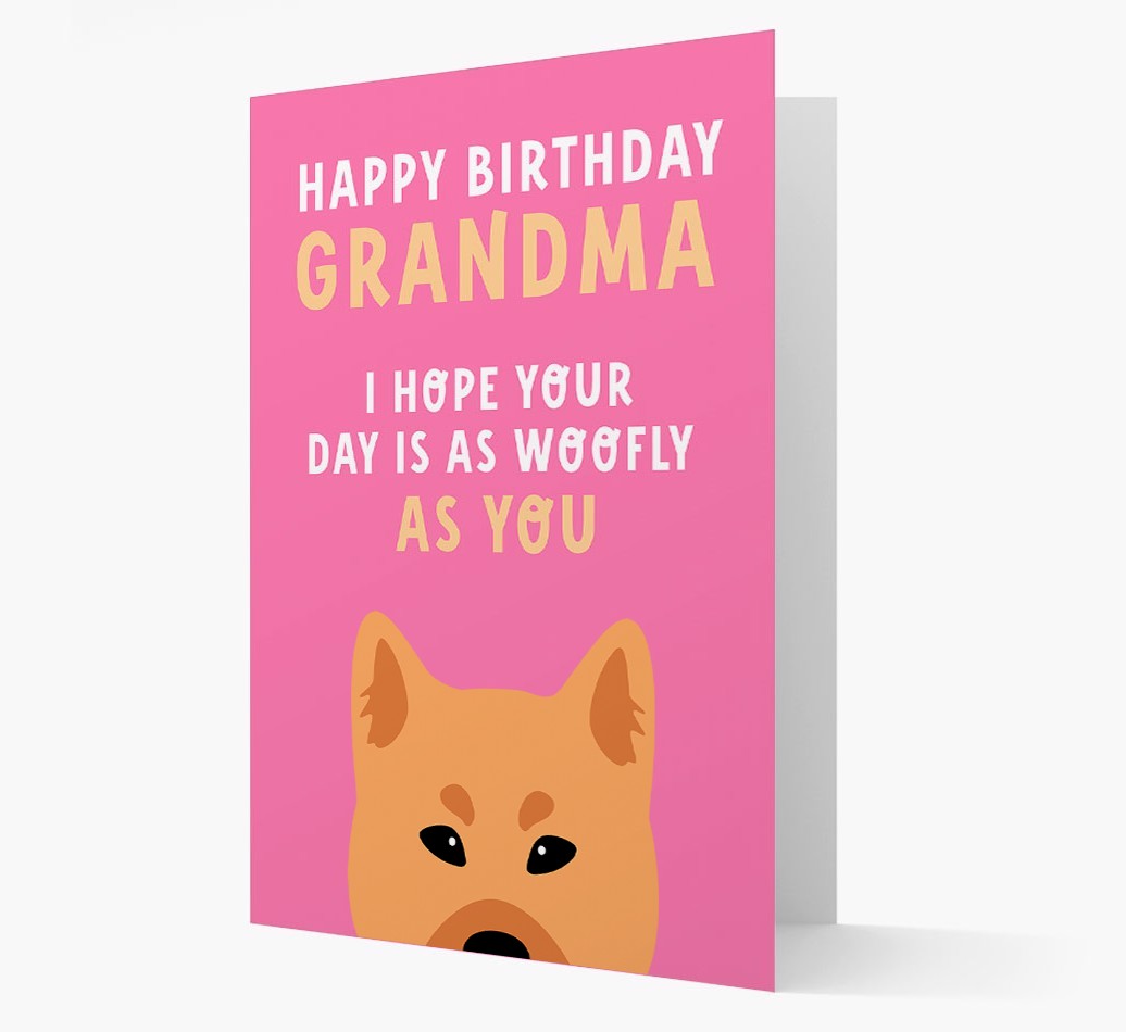 Woofly Grandma: Personalized Card with {breedFullName} Icon