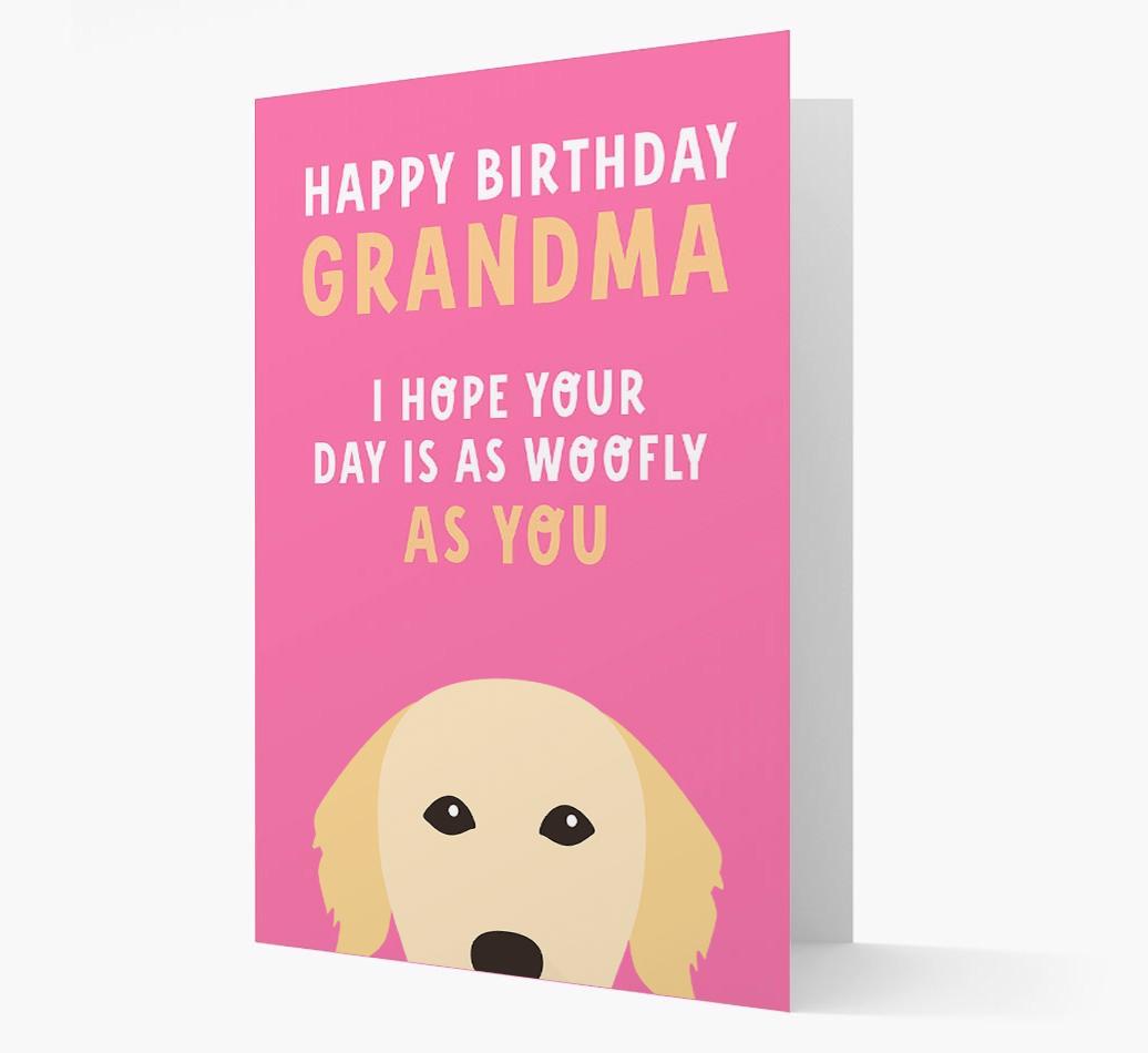 Woofly Grandma: Personalized Card with {breedFullName} Icon