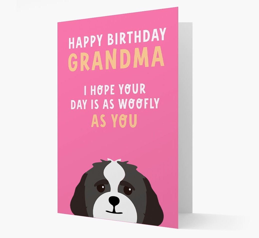 Woofly Grandma: Personalised Card with {breedFullName} Icon