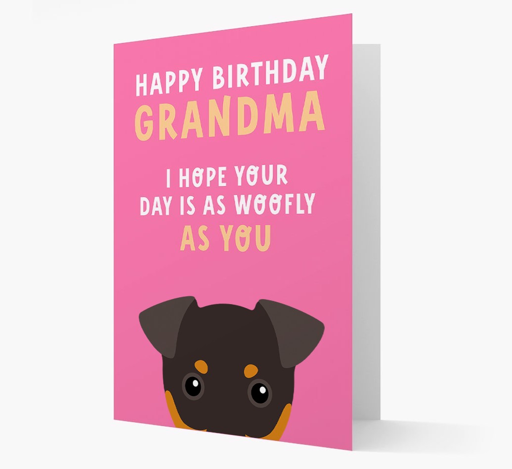 Woofly Grandma: Personalized Card with {breedFullName} Icon