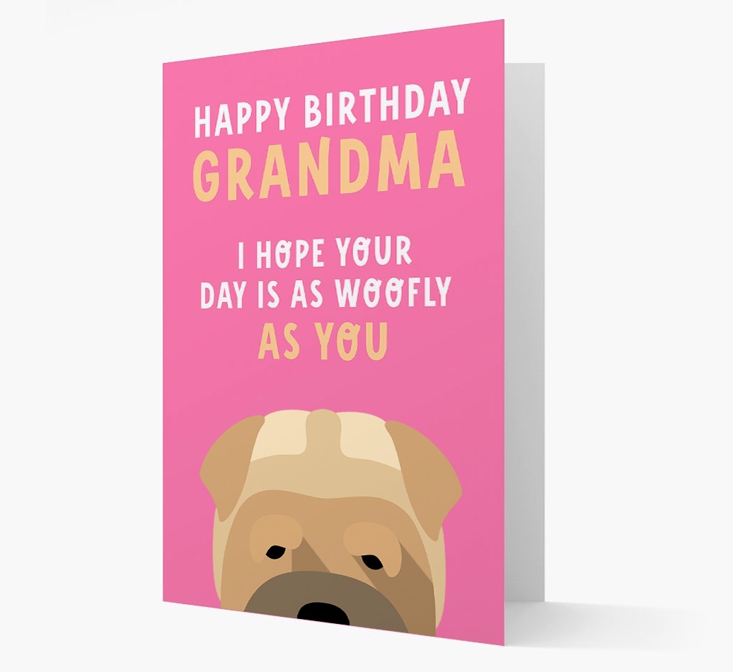 Woofly Grandma: Personalised Card with {breedFullName} Icon