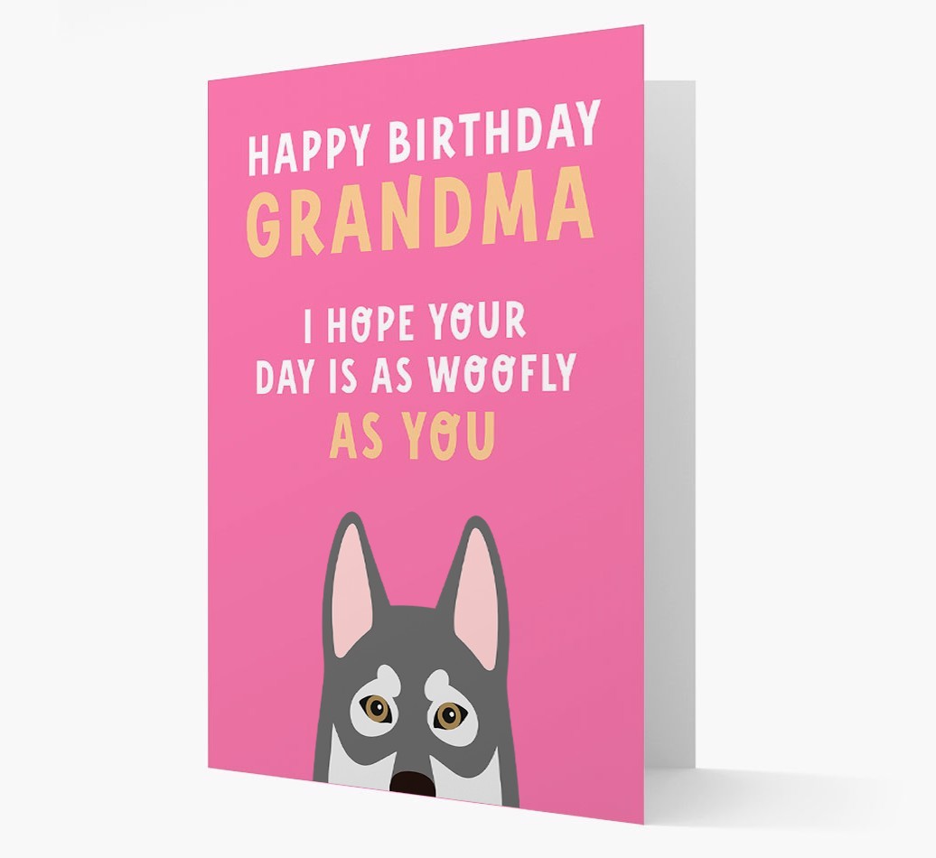 Woofly Grandma: Personalized Card with {breedFullName} Icon