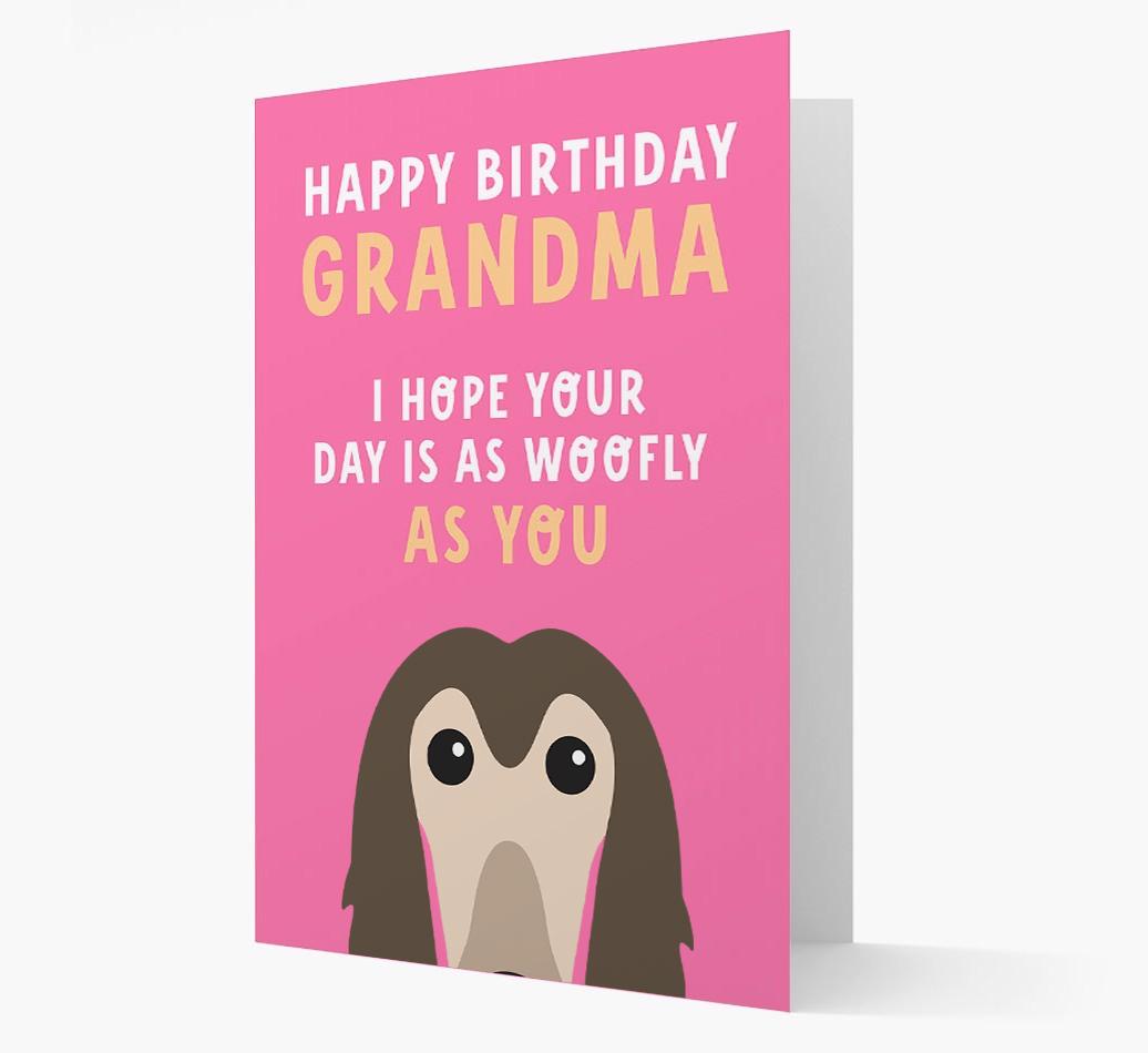 Woofly Grandma: Personalized Card with {breedFullName} Icon
