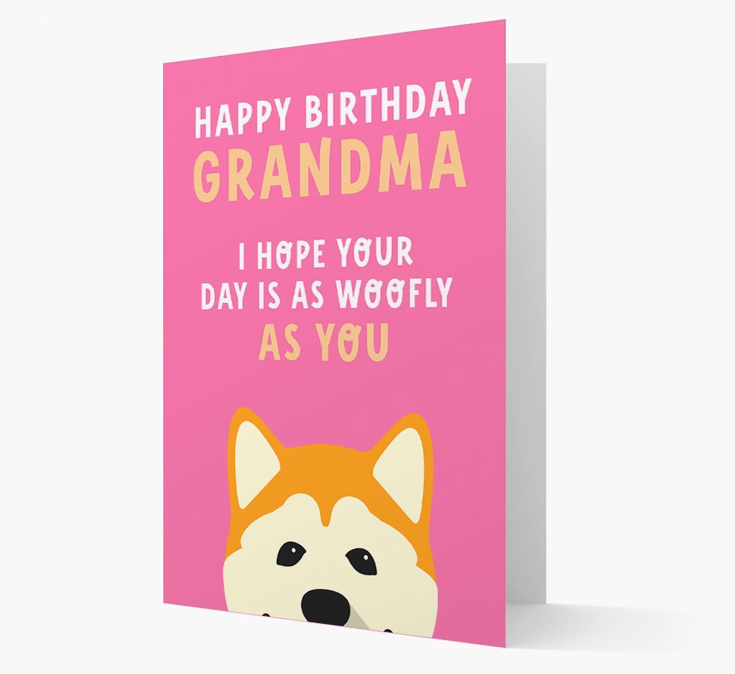 Woofly Grandma: Personalized Card with {breedFullName} Icon