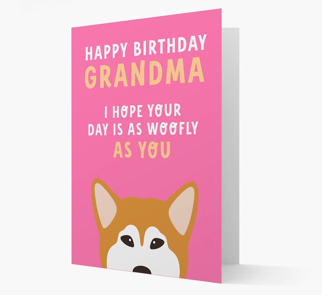 Woofly Grandma: Personalized Card with {breedFullName} Icon