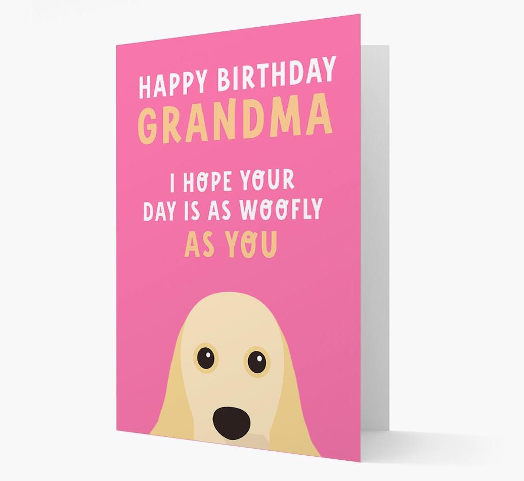 Woofly Grandma: Personalized Card with {breedFullName} Icon