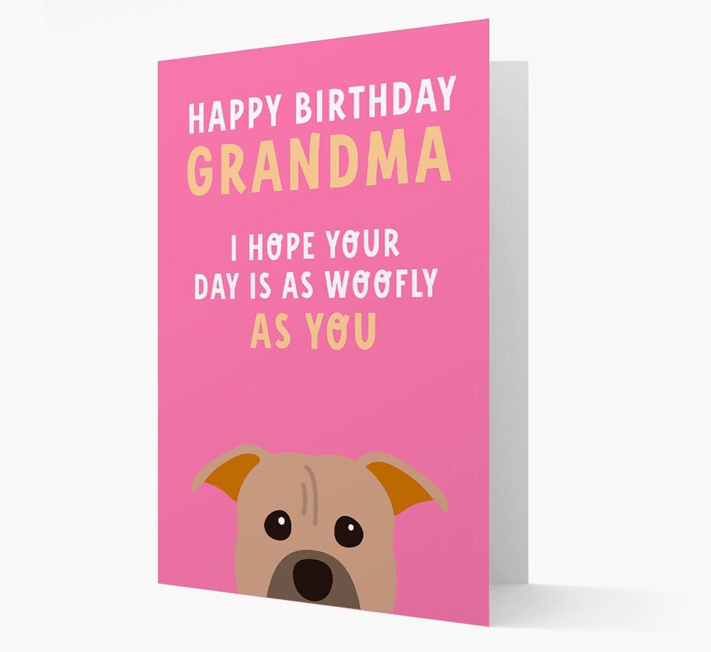 Woofly Grandma: Personalized Card with {breedFullName} Icon