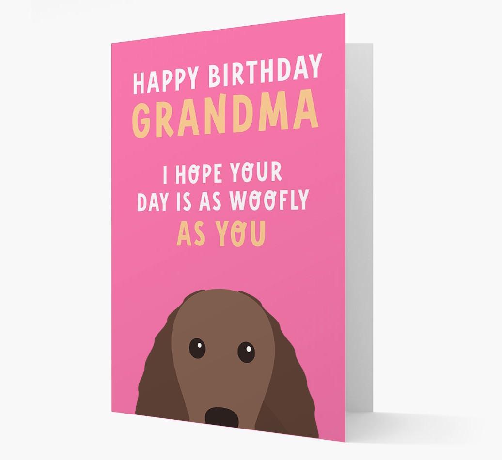 Woofly Grandma: Personalized Card with {breedFullName} Icon