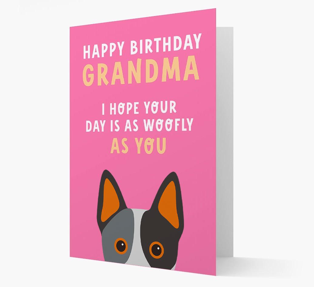 Woofly Grandma: Personalized Card with {breedFullName} Icon