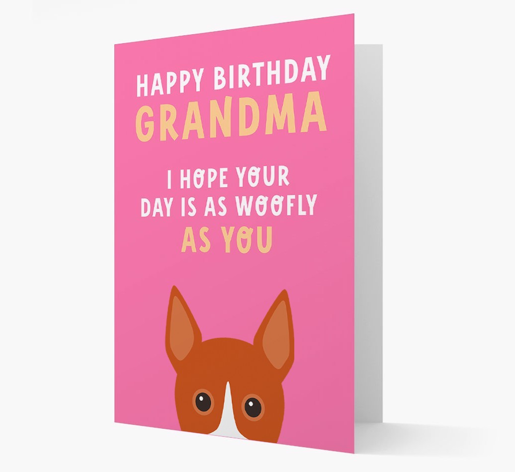 Woofly Grandma: Personalized Card with {breedFullName} Icon