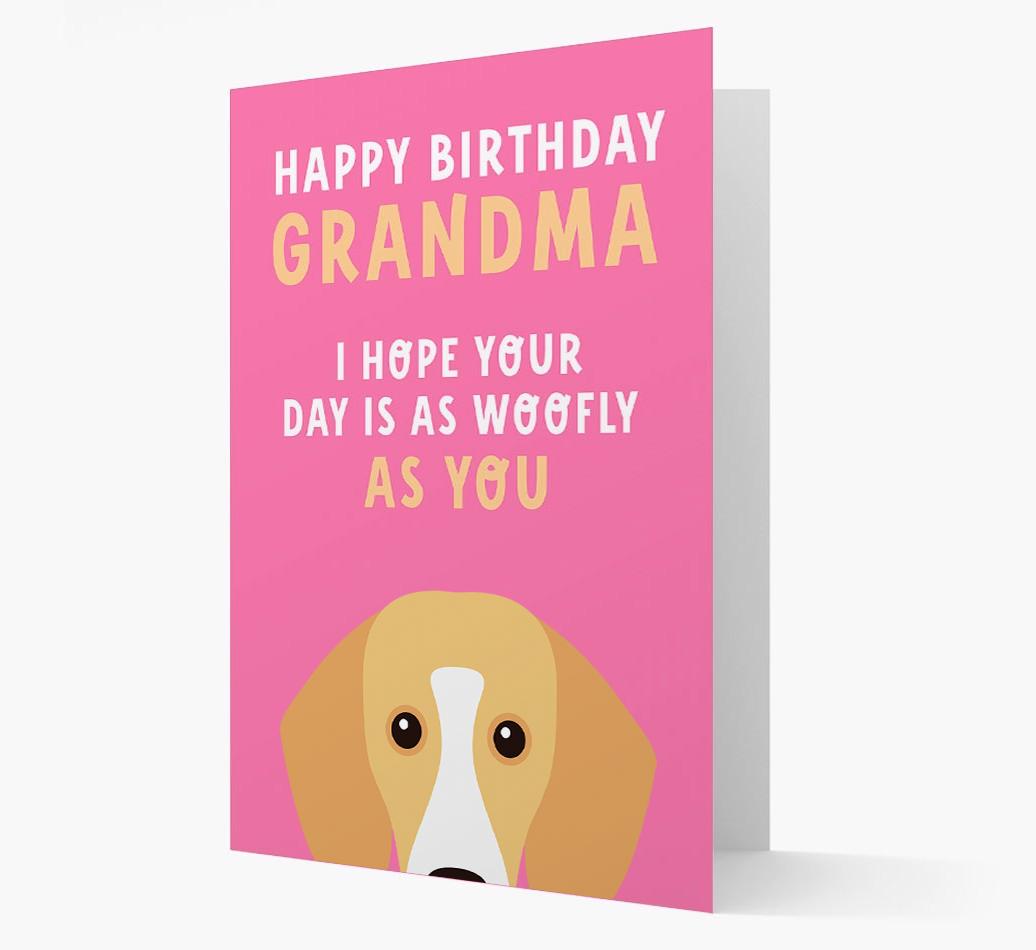 Woofly Grandma: Personalized Card with {breedFullName} Icon