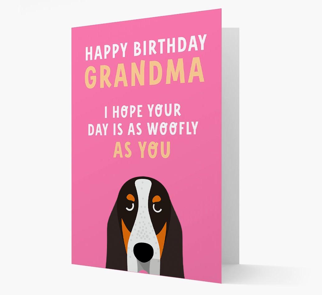 Woofly Grandma: Personalized Card with {breedFullName} Icon