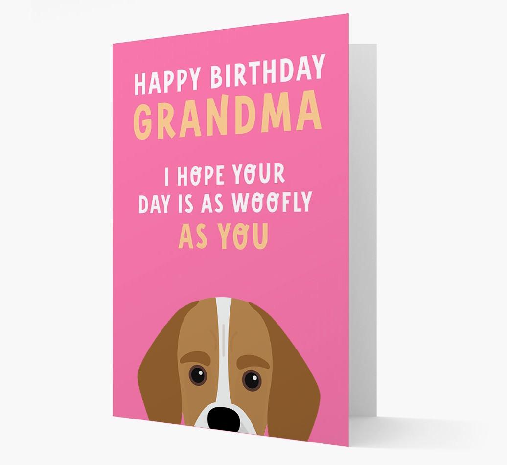 Woofly Grandma: Personalized Card with {breedFullName} Icon