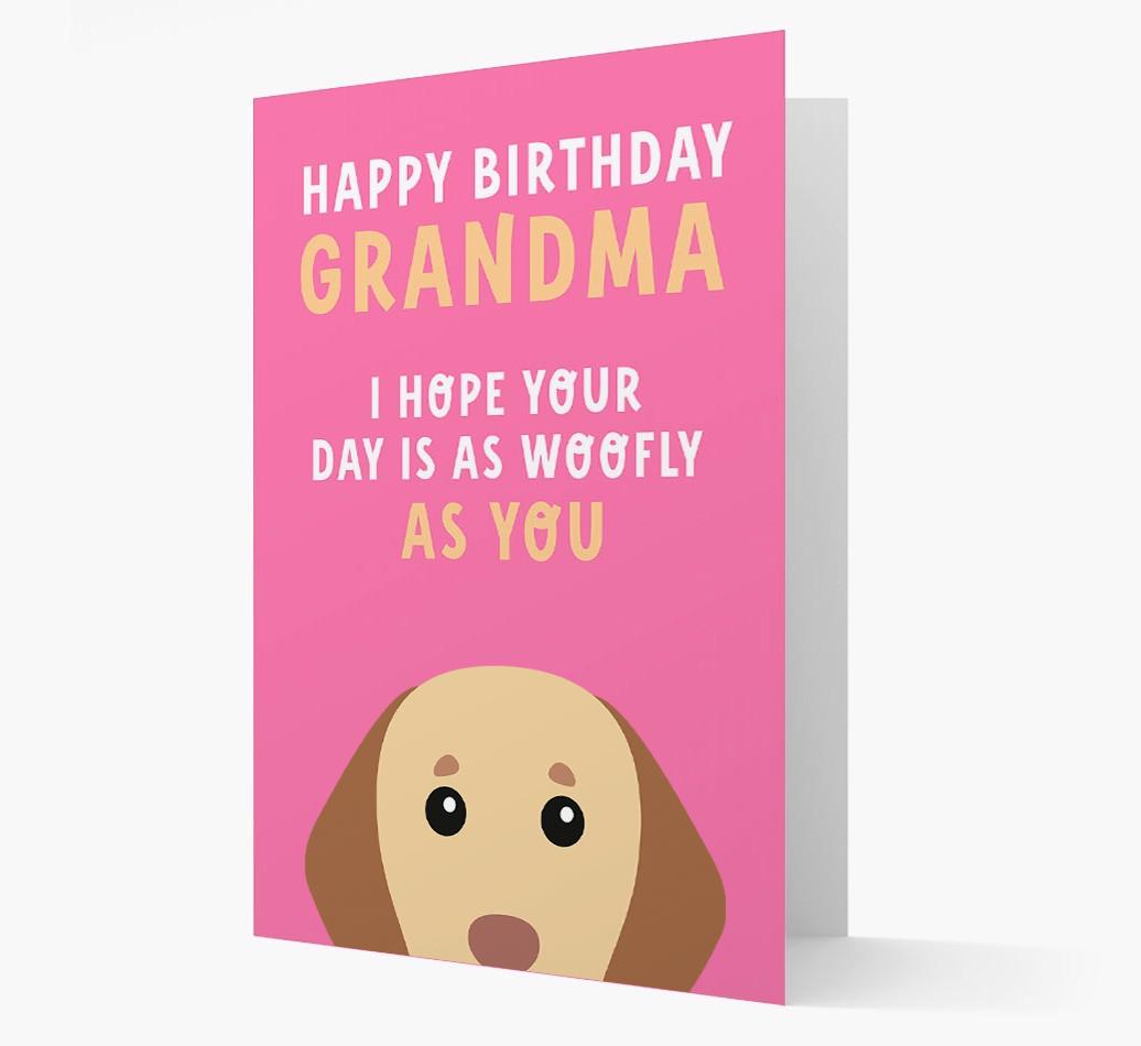 Woofly Grandma: Personalized Card with {breedFullName} Icon