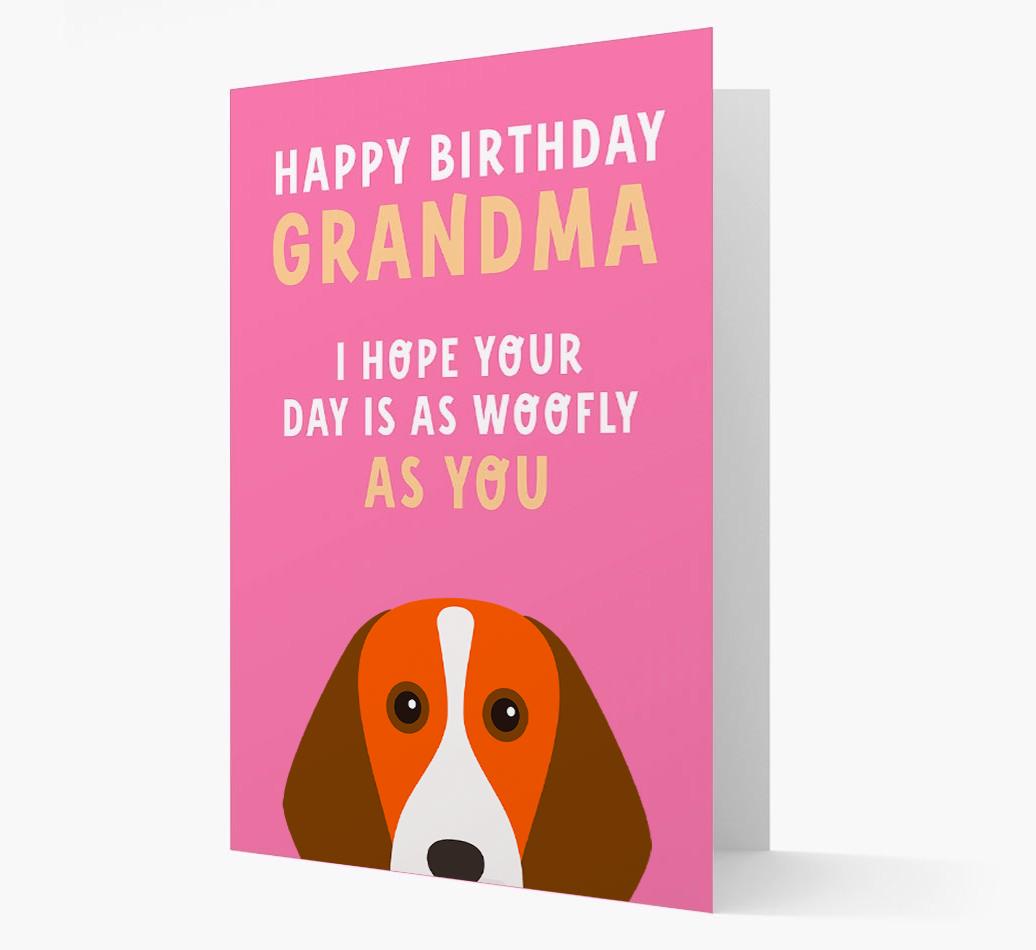 Woofly Grandma: Personalized Card with {breedFullName} Icon