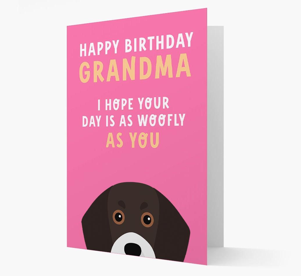Woofly Grandma: Personalized Card with {breedFullName} Icon