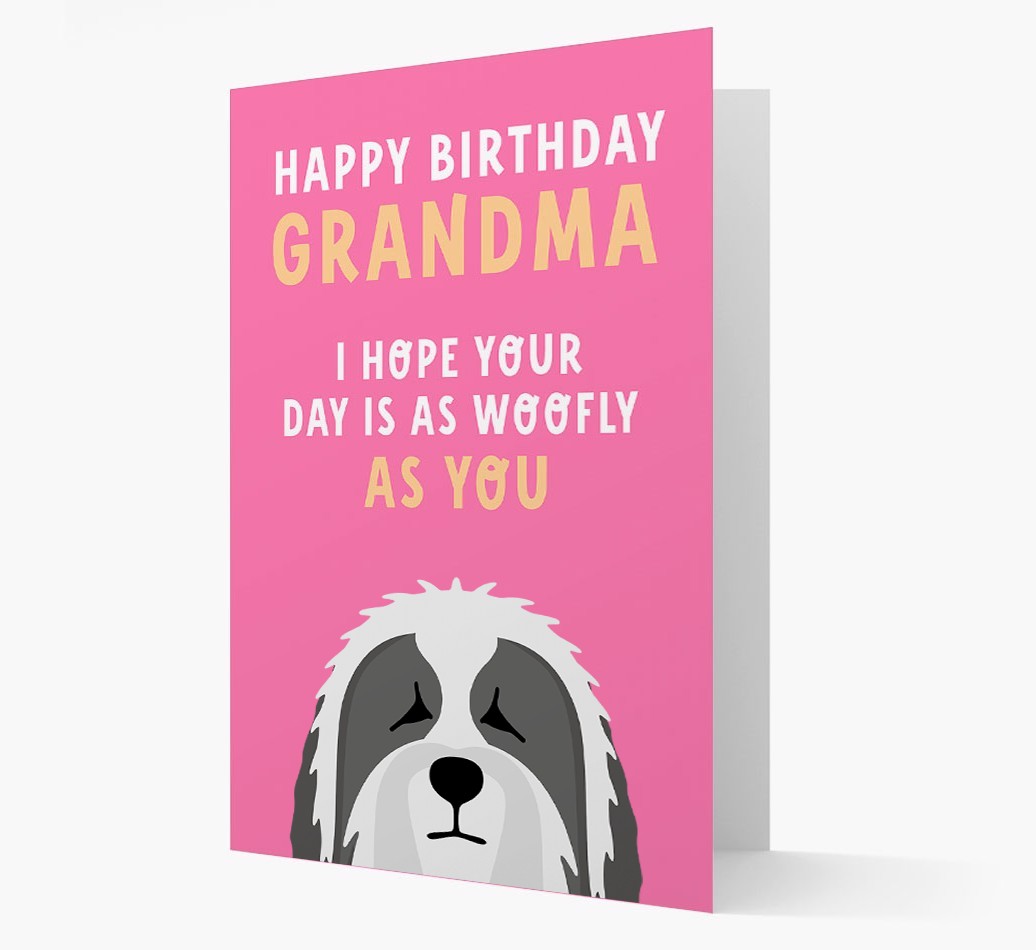 Woofly Grandma: Personalized Card with {breedFullName} Icon