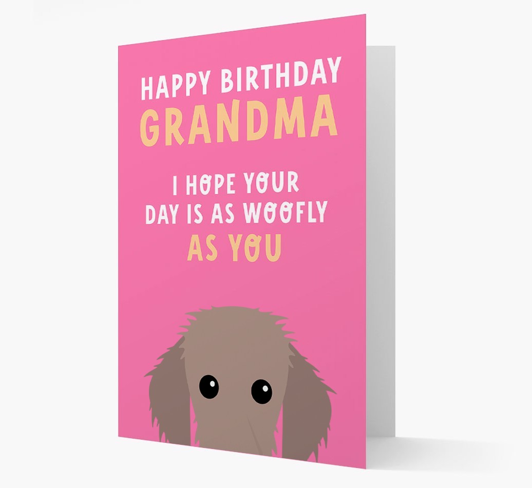 Woofly Grandma: Personalized Card with {breedFullName} Icon