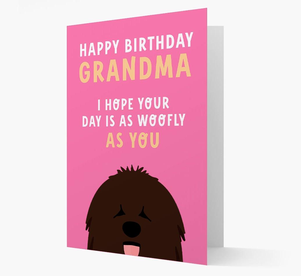 Woofly Grandma: Personalized Card with {breedFullName} Icon