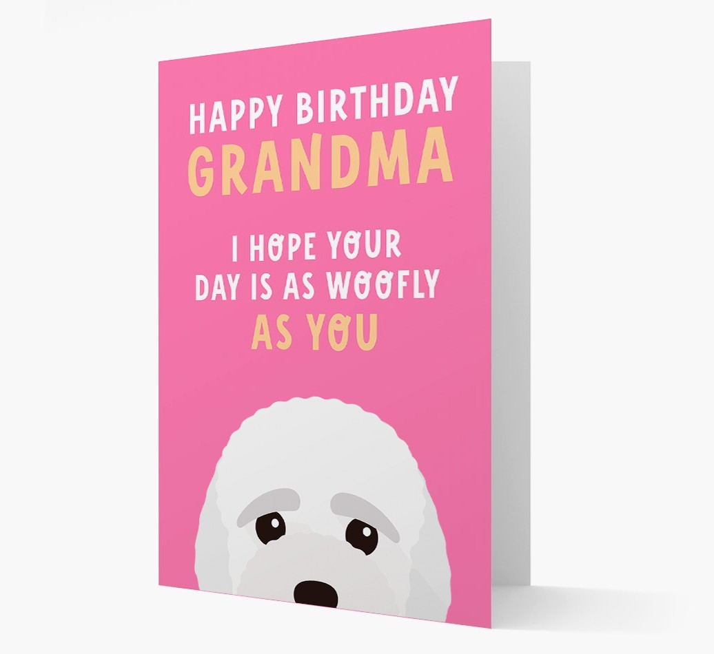 Woofly Grandma: Personalized Card with {breedFullName} Icon