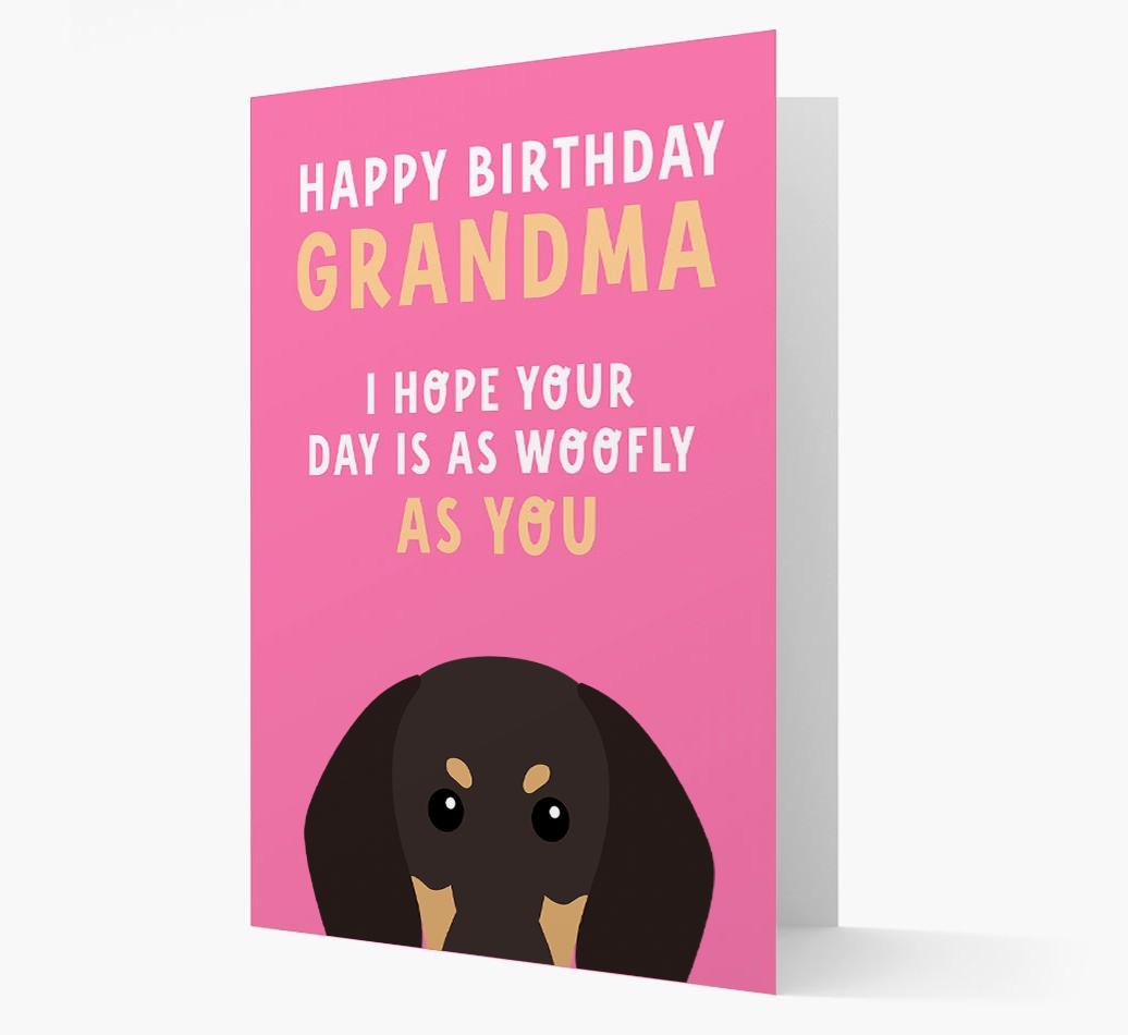 Woofly Grandma: Personalized Card with {breedFullName} Icon