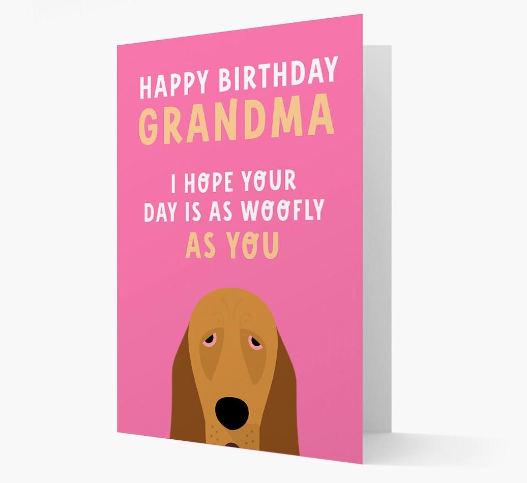 Woofly Grandma: Personalized Card with {breedFullName} Icon