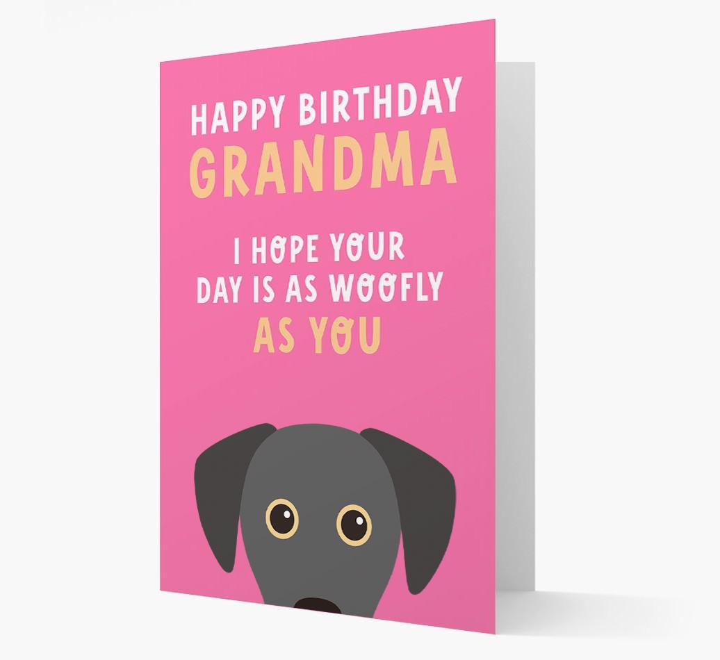 Woofly Grandma: Personalized Card with {breedFullName} Icon