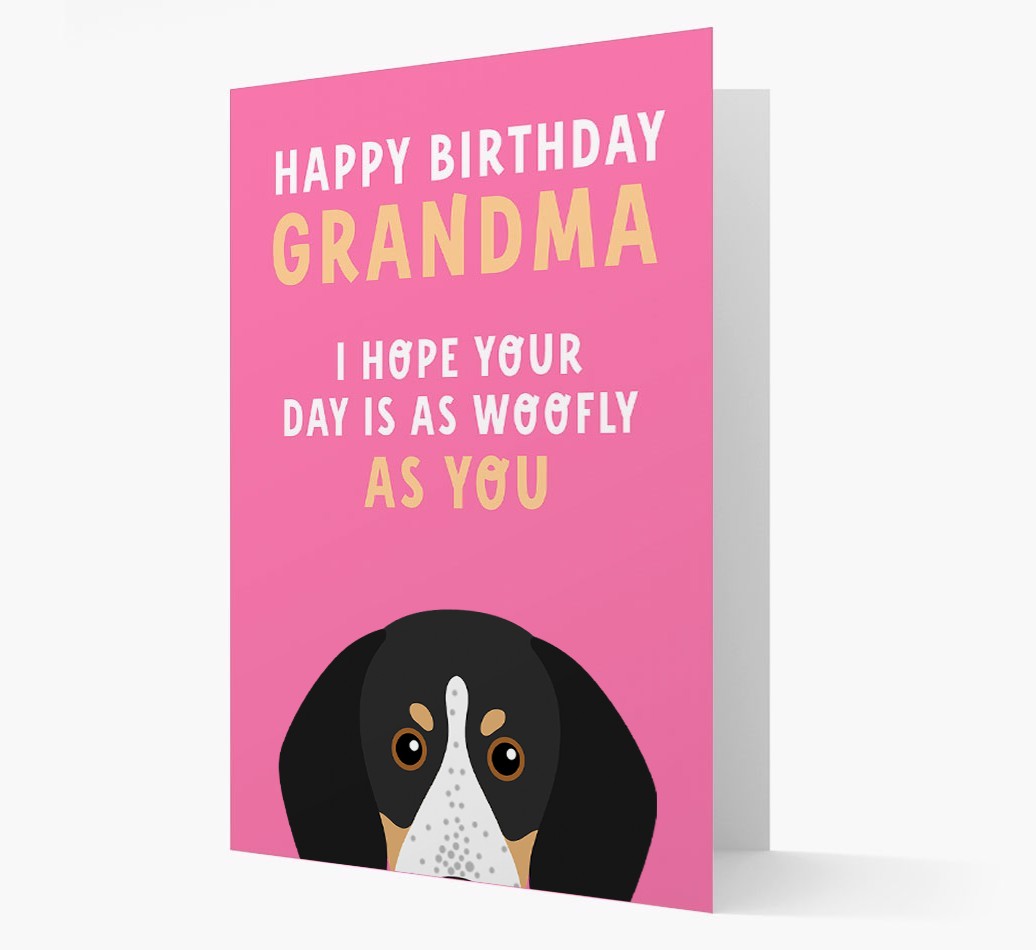 Woofly Grandma: Personalized Card with {breedFullName} Icon