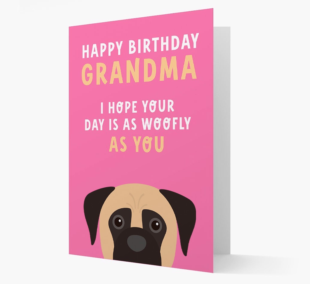 Woofly Grandma: Personalized Card with {breedFullName} Icon