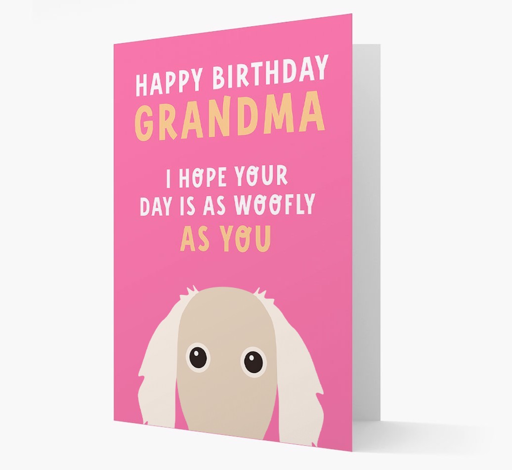 Woofly Grandma: Personalized Card with {breedFullName} Icon