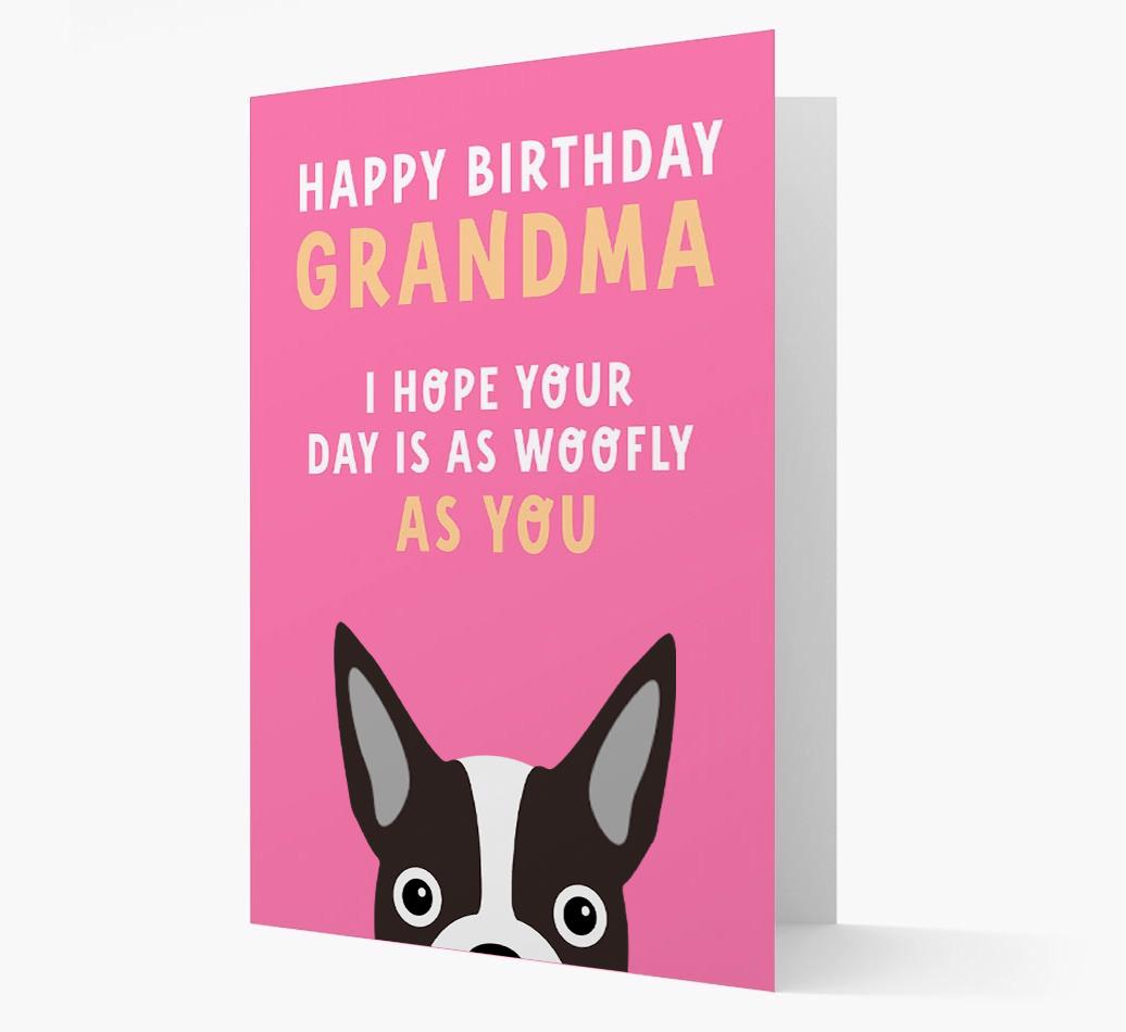 Woofly Grandma: Personalized Card with {breedFullName} Icon