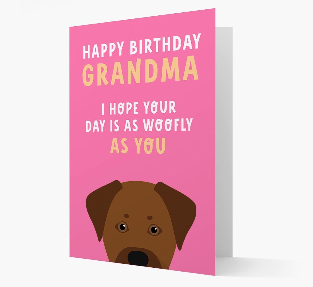 Woofly Grandma: Personalized Card with {breedFullName} Icon