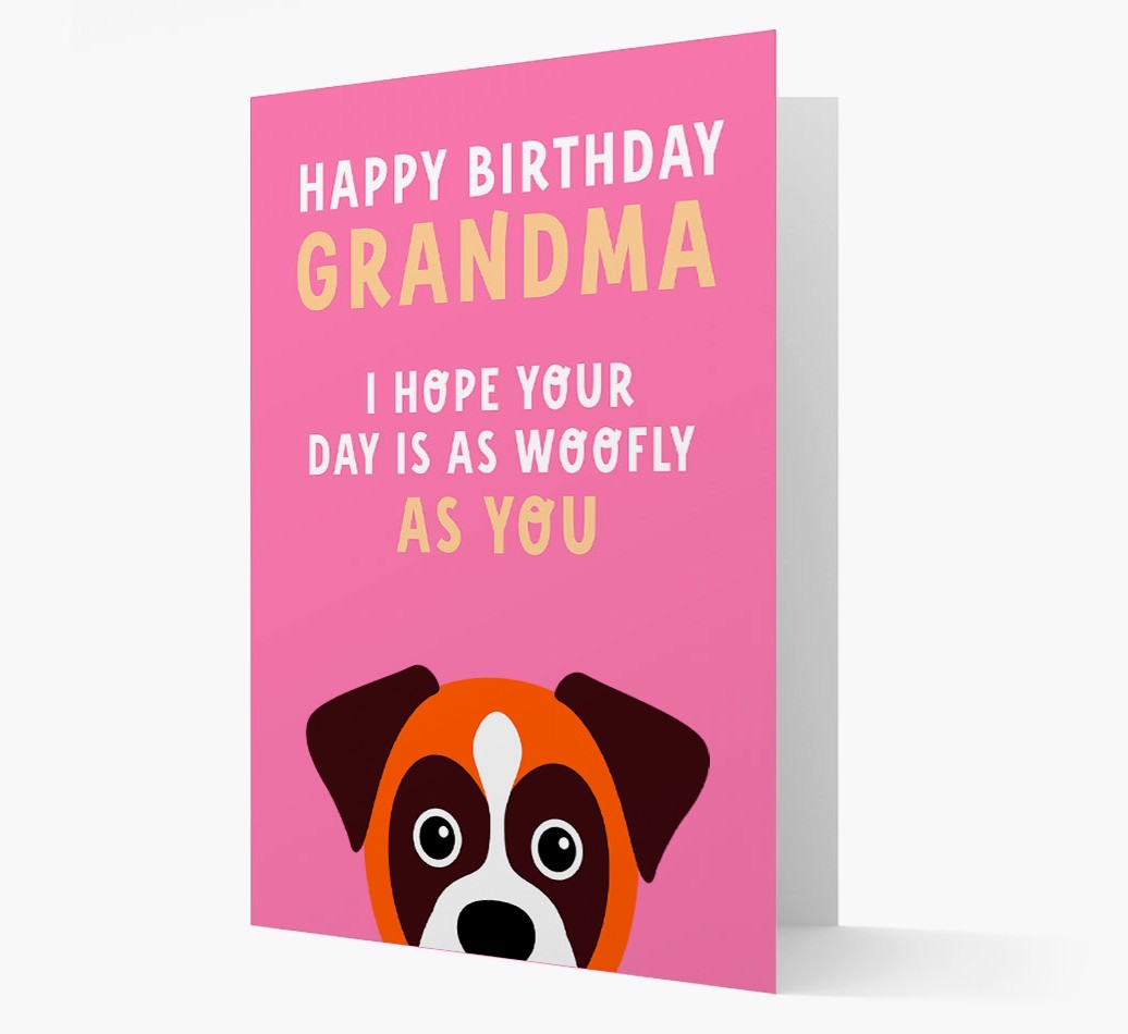 Woofly Grandma: Personalized Card with {breedFullName} Icon