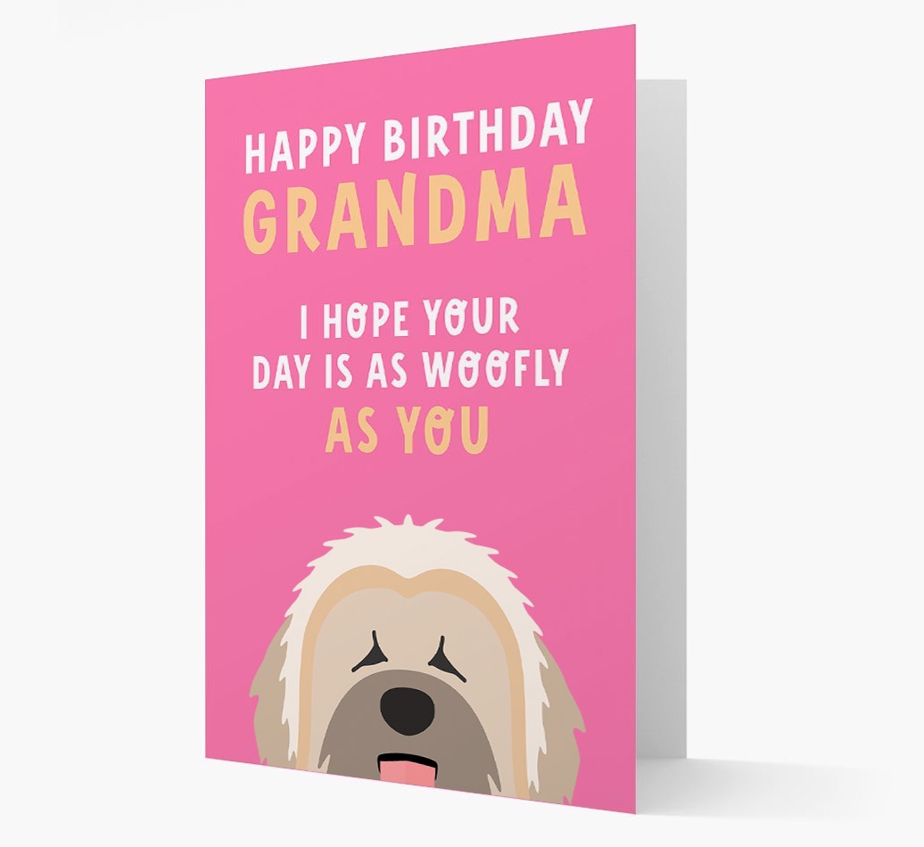 Woofly Grandma: Personalized Card with {breedFullName} Icon