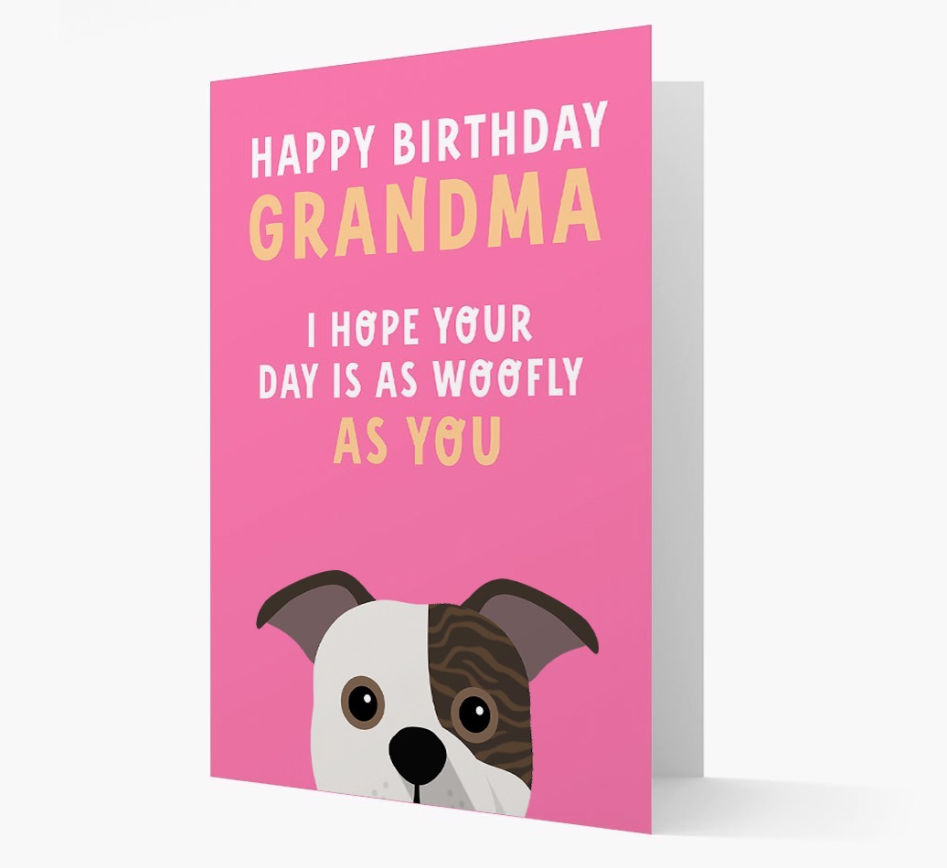 Woofly Grandma: Personalized Card with {breedFullName} Icon