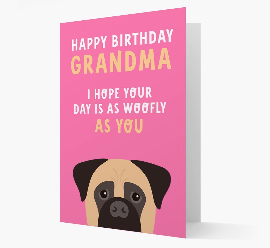 Woofly Grandma: Personalized Card with {breedFullName} Icon