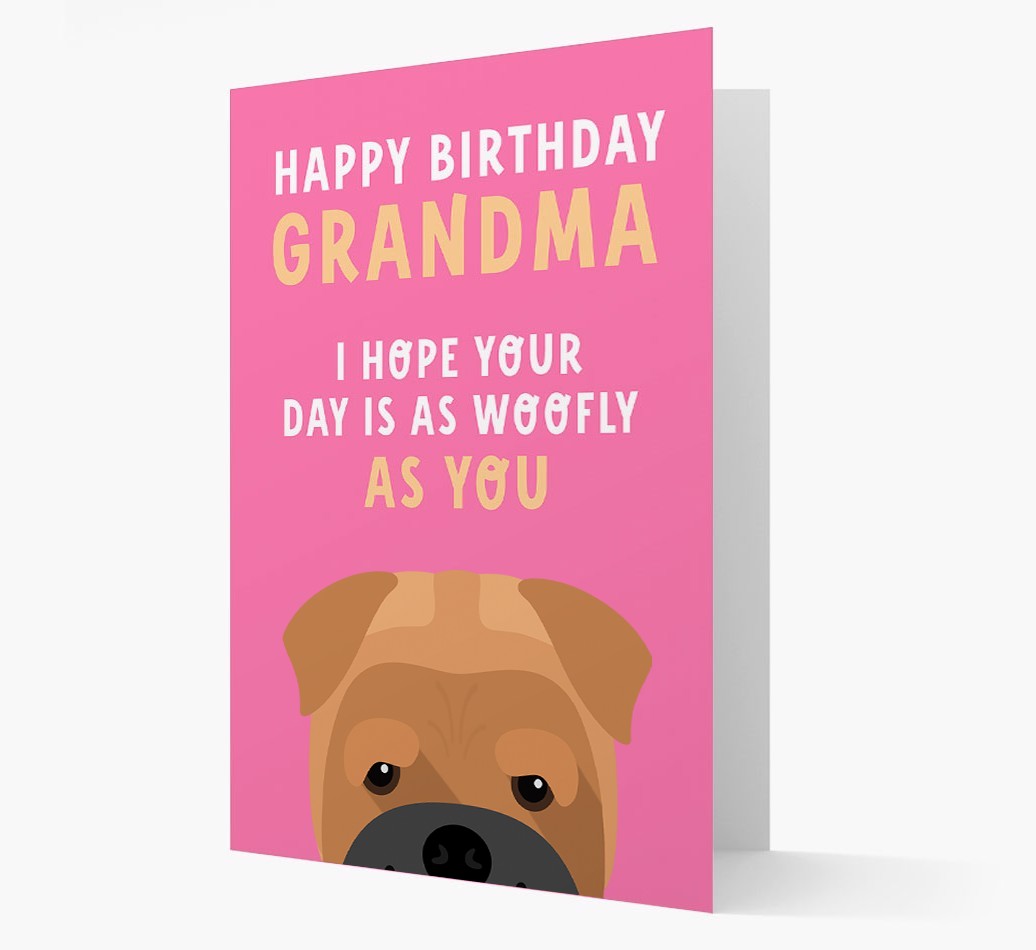 Woofly Grandma: Personalized Card with {breedFullName} Icon