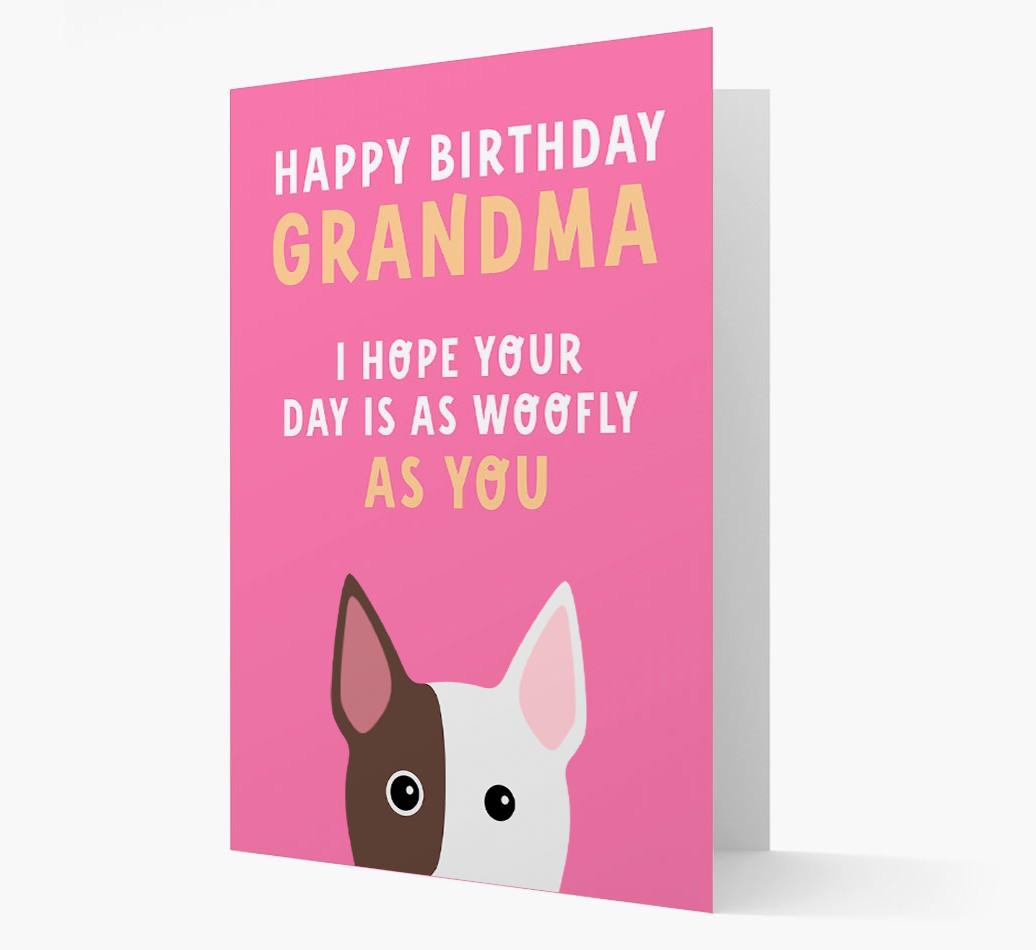 Woofly Grandma: Personalized Card with {breedFullName} Icon