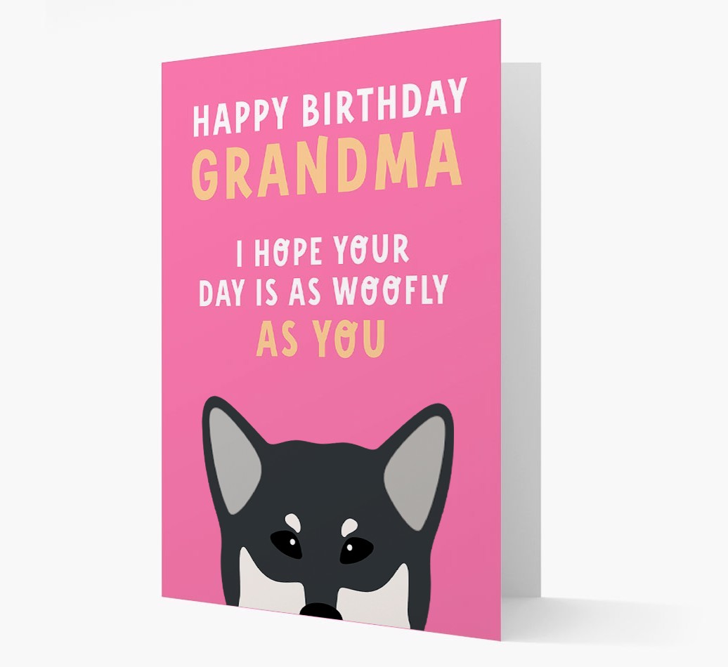 Woofly Grandma: Personalized Card with {breedFullName} Icon