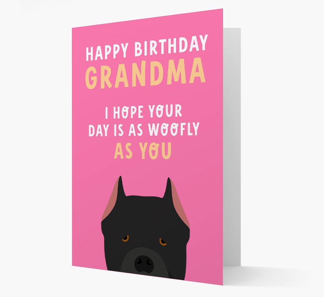 Woofly Grandma: Personalized Card with {breedFullName} Icon