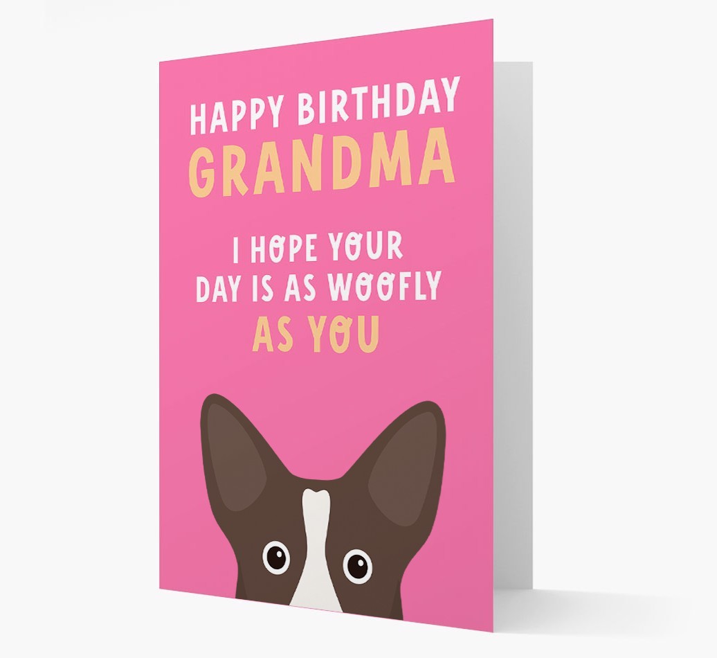 Woofly Grandma: Personalized Card with {breedFullName} Icon