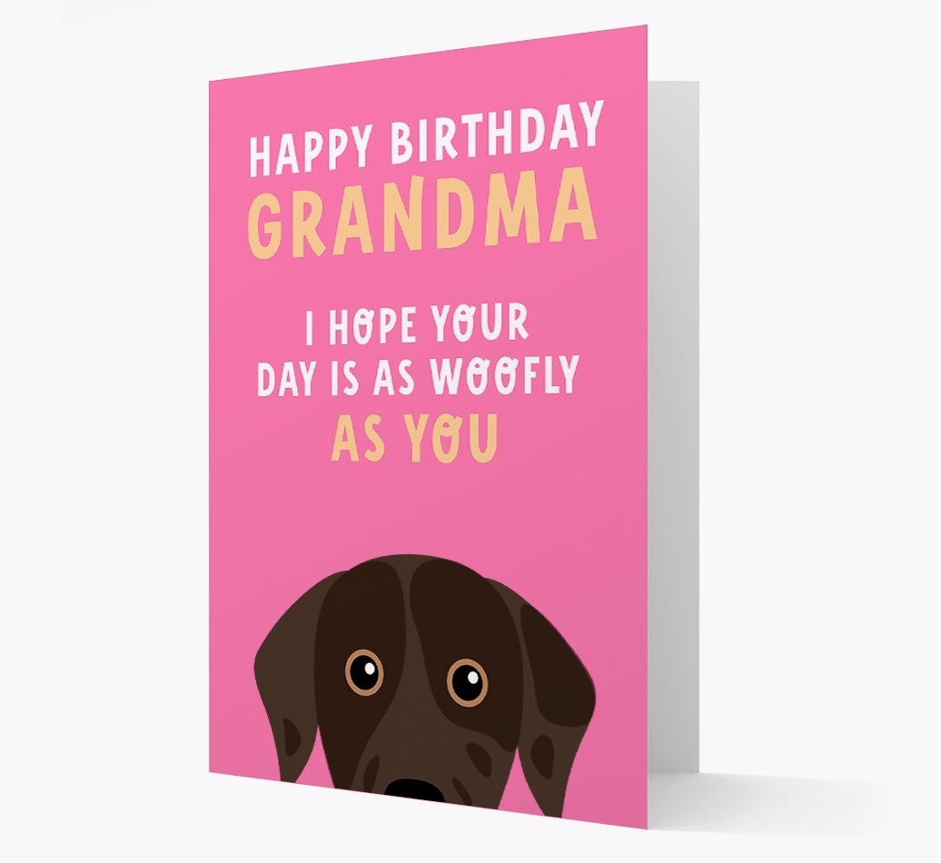 Woofly Grandma: Personalized Card with {breedFullName} Icon