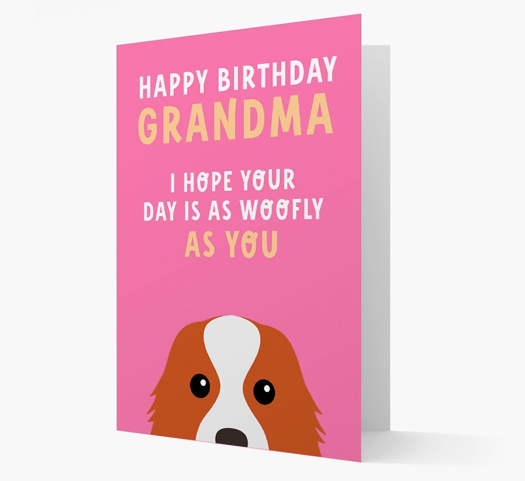Woofly Grandma: Personalized Card with {breedFullName} Icon